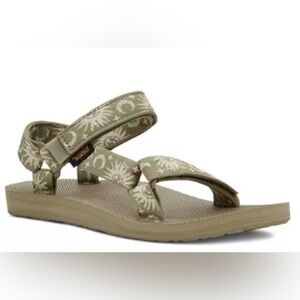 TEVA GREEN CELESTIAL MOON 🌙 ✨ 🌞 PRINT LADIES SANDALS SIZE US5 NEW